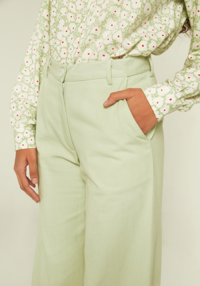 Pantalón tobillero de algodón