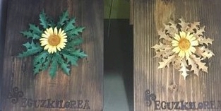 Eguzkilore mediano con madera