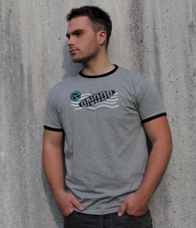 Camiseta m. corta gris claro con ribete - Kresal