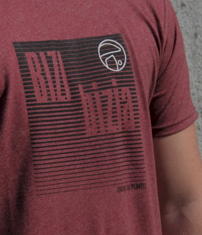 Camiseta m. corta granate jaspeado - Bizi