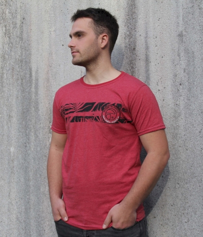 Camiseta m. corta rojo jaspeado - Tropikal