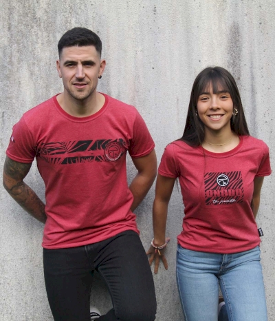 Camiseta m. corta rojo jaspeado - Tropikal