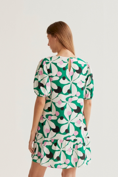 Vestido corto estampado
