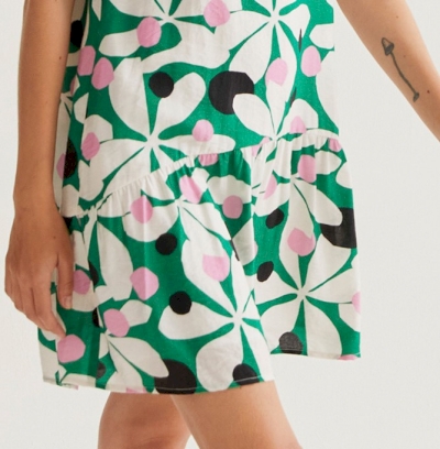 Vestido corto estampado