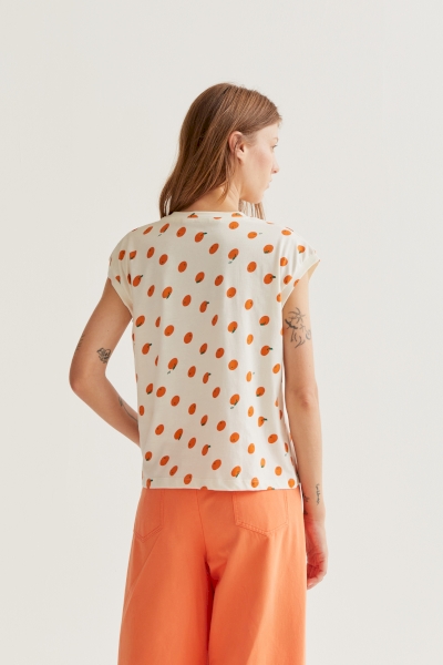 Camiseta estampado de naranjas