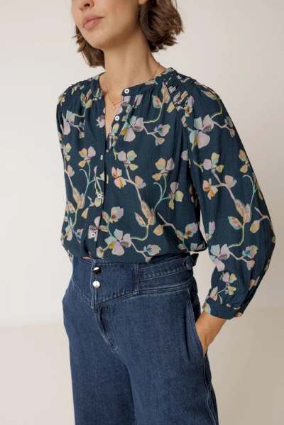 Blusa estampada marino