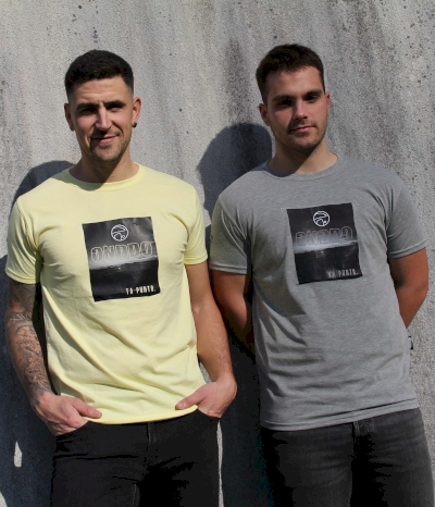 Camiseta m. corta gris jaspeado - Zeru