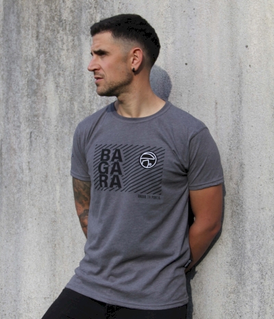 Camiseta m. corta gris jaspeado - Bagara
