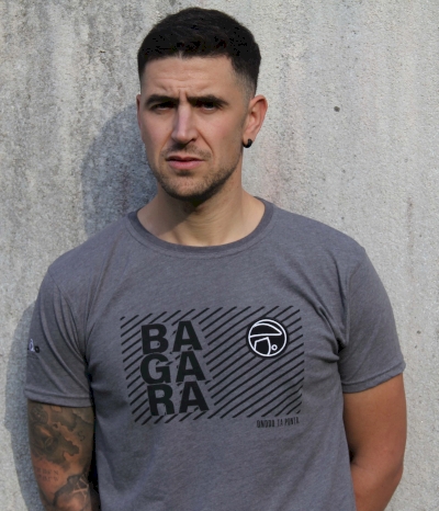 Camiseta m. corta gris jaspeado - Bagara