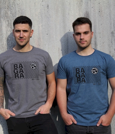Camiseta m. corta gris jaspeado - Bagara