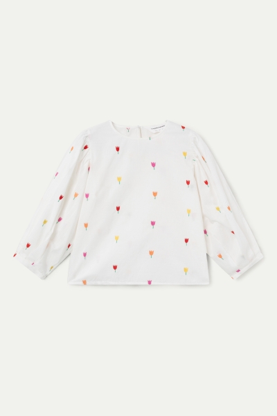 Blusa tulipanes bordados 